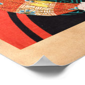 扇子歌川浮世歌舞伎役者の姿 ポスター (角)