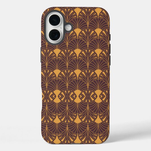 扇形モチーフのアールデコ調パターン Case-Mate iPhoneケース (裏面)