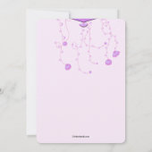 扇形2枚写真誕生日パーティー招待状 招待状 (裏面)