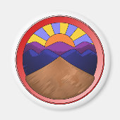 扇状地質 マグネット (正面)