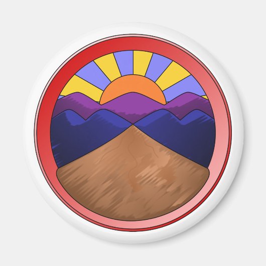 扇状地質 マグネット (正面)