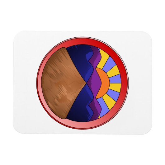 扇状地質 マグネット (横)