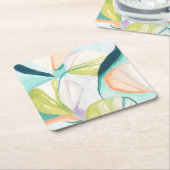 扇花IV スクエアペーパーコースター (アングル)