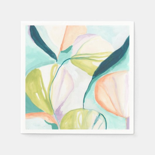 扇花IV スタンダードカクテルナプキン (正面)