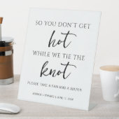 扇風機と水白黒を取ミニマルる 台座サイン (インサイチュ)