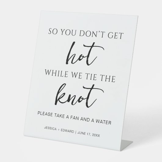 扇風機と水白黒を取ミニマルる 台座サイン (正面)