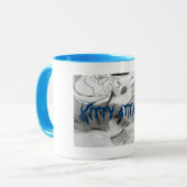 扇風機の子猫の攻撃の非芝生の芝刈り機のマグ マグカップ (正面左)