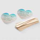 扇風機を持ってビーチ結婚式する ハンドファン (組立なし)