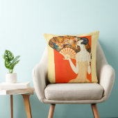 扇風機を持つアールデコレディ クッション (椅子)