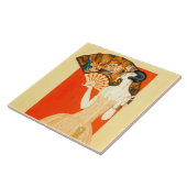 扇風機を持つアールデコレディ タイル (側面)