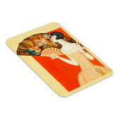 扇風機を持つアールデコレディ マグネット (右側)