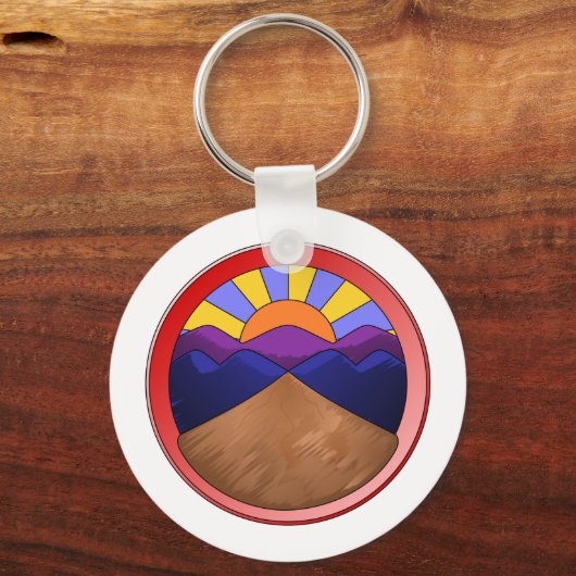 扇風機 – 地質ロゴ キーホルダー (正面)