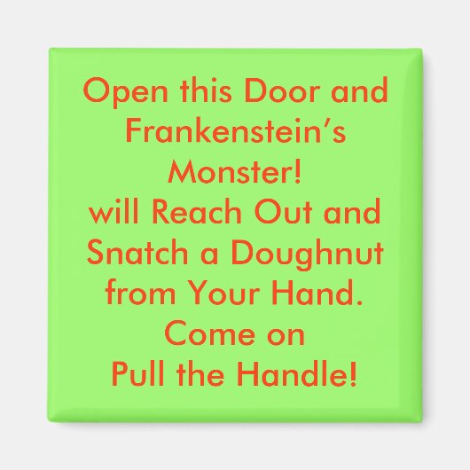 扉を開けてフランケンシュタインの怪物を！ マグネット (正面)