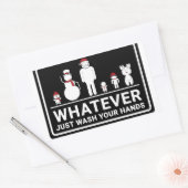 手おもしろいを洗えばサインが出る 長方形シール (封筒)