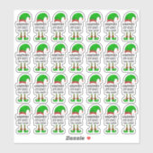 手おもしろい作小人かわいいクリスマスビジネス シール (シート)