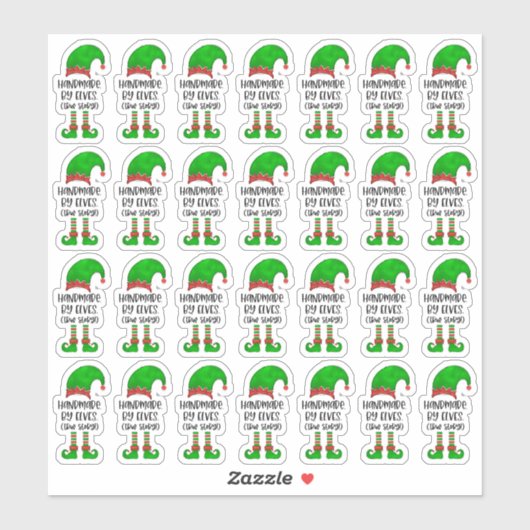 手おもしろい作小人かわいいクリスマスビジネス シール (シート)