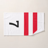 手おもしろい利き離れの7ピンのボウリングをする人、 クリケットの投手ボーリング ハンドタオル (ハンドタオル)