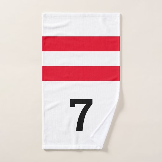 手おもしろい利き離れの7ピンのボウリングをする人、 クリケットの投手ボーリング ハンドタオル (ハンドタオル)