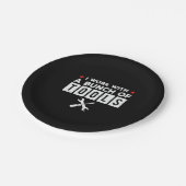 手おもしろい利大工ギフト – 私はツールを使用して作業 ペーパープレート (アングル)