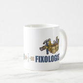 手おもしろい利 コーヒーマグカップ (正面右)