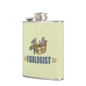 手おもしろい利 フラスク (左)