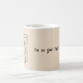 手おもしろい描き迷路かわいいバレンタインデーのプレゼント コーヒーマグカップ (中央)