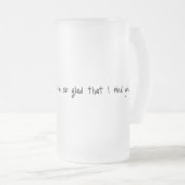 手おもしろい描き迷路かわいいバレンタインデーのプレゼント フロストグラスビールジョッキ (正面右)