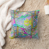 手およびデジタル色彩の鮮やかシームレスパターン56 クッション (ブランケット)