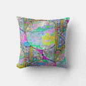 手およびデジタル色彩の鮮やかシームレスパターン56 クッション (正面)