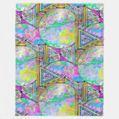 手およびデジタル色彩の鮮やかシームレスパターン56 フリースブランケット (正面)