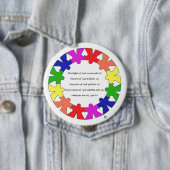 手およびハートの円の保護のための祈りの言葉 缶バッジ (インサイチュ)