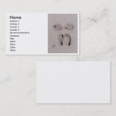 手およびフロリダのプリント足は砂を浜に引き上げます 名刺 (正面/裏面)