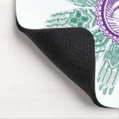 手および目の円 マウスパッド (コーナー)