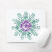 手および目の円 マウスパッド (マウス)