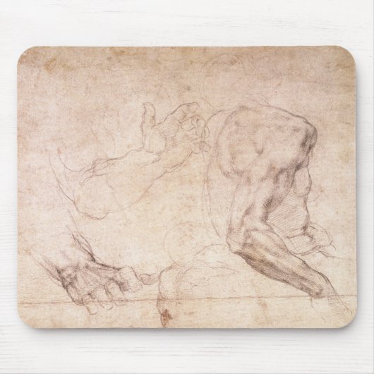 手および腕の勉強 マウスパッド (正面)