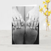 手および足 カード (黄色い花)