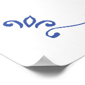 手お洒落でレタ図解入りの、写真付きのーのディ結婚ナー ポスター (角)