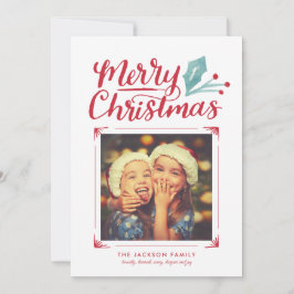 手お洒落で手紙を書いたクリスマス写真 シーズンカード