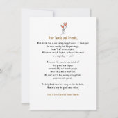 手お洒落ファンキー引き結婚の写真 サンキューカード (裏面)