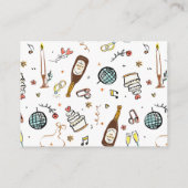 手お洒落ファンキー引き結婚詳細QR エンクロージャーカード (裏面)