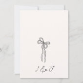 手お洒落予測できな引き弓の日付を保存 招待状 (裏面)