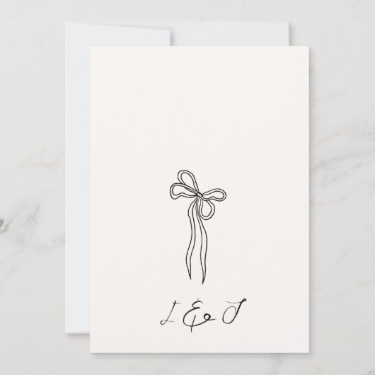 手お洒落予測できな引き弓の日付を保存 招待状 (裏面)