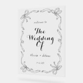 手お洒落予測できな引き弓ウェルカム アクリルサイン (傾斜)