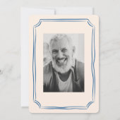 手お洒落予測できな書き50誕生日 招待状 (裏面)