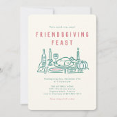 手お洒落交図解入りの、写真付きの友会 招待状 (正面)