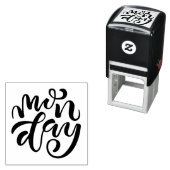手お洒落入力された月曜日のスクリプト セルフインキングスタンプ (インサイチュ)