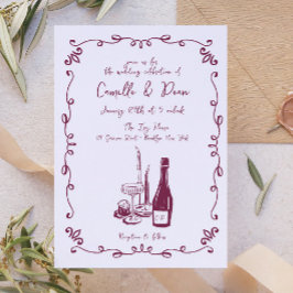 手お洒落入力ディナ図解入りの、写真付きのー 招待状