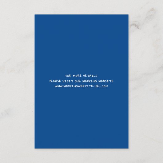 手お洒落図解入りの、写真付きの引きおもしろい結婚の情報 エンクロージャーカード (裏面)