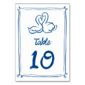 手お洒落図解入りの、写真付きの引きスワ結婚ン テーブルナンバー (正面)