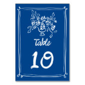 手お洒落図解入りの、写真付きの引きフローラ結婚 テーブルナンバー (裏面)